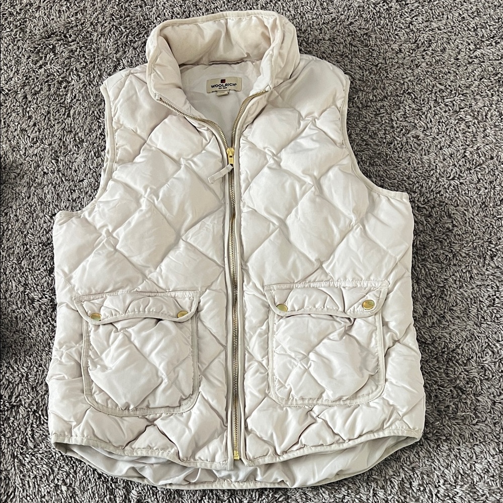 Woolrich Cream Quilted Vest